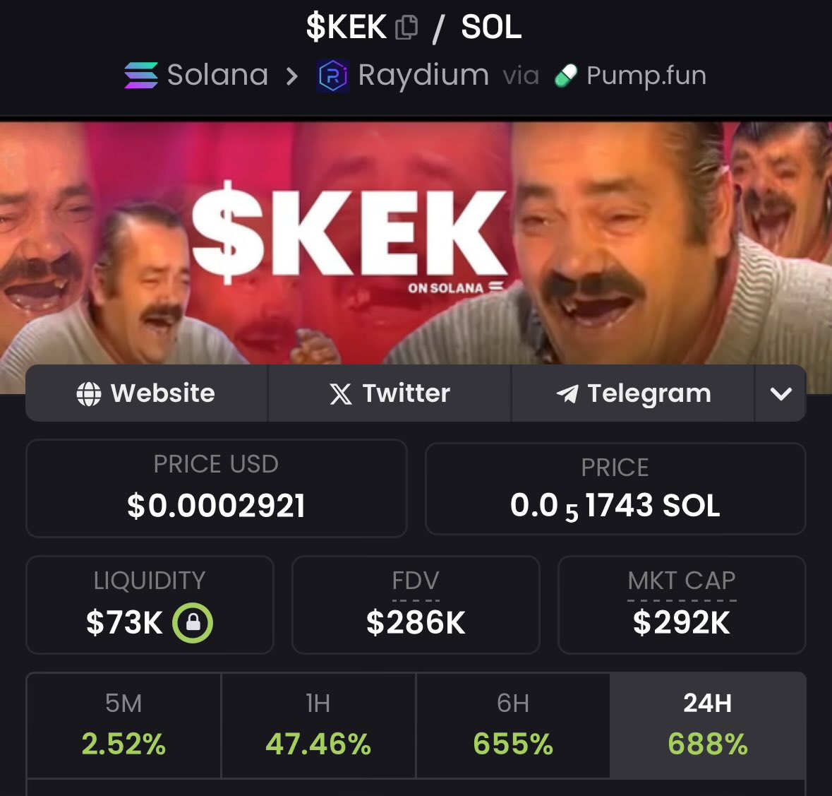 Aham (@aha198) on Twitter photo The Laugh of the Internet is back.
Next stop $1m, then $10m and then $100m
Kek in.
<a href="/kekmemeonsol/">$KEK on Solana</a> The Laugh of the Internet is back.
Next stop $1m, then $10m and then $100m
Kek in.
<a href="/kekmemeonsol/">$KEK on Solana</a>