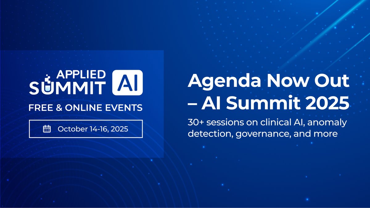 JohnSnowLabs's tweet image. Register now: 
hubs.li/Q03Bv9-C0 

#AppliedAISummit #AIatScale #GenerativeAI #AIinHealthcare #LLMs #AICompliance #EnterpriseAI #DigitalTransformation #JohnSnowLabs