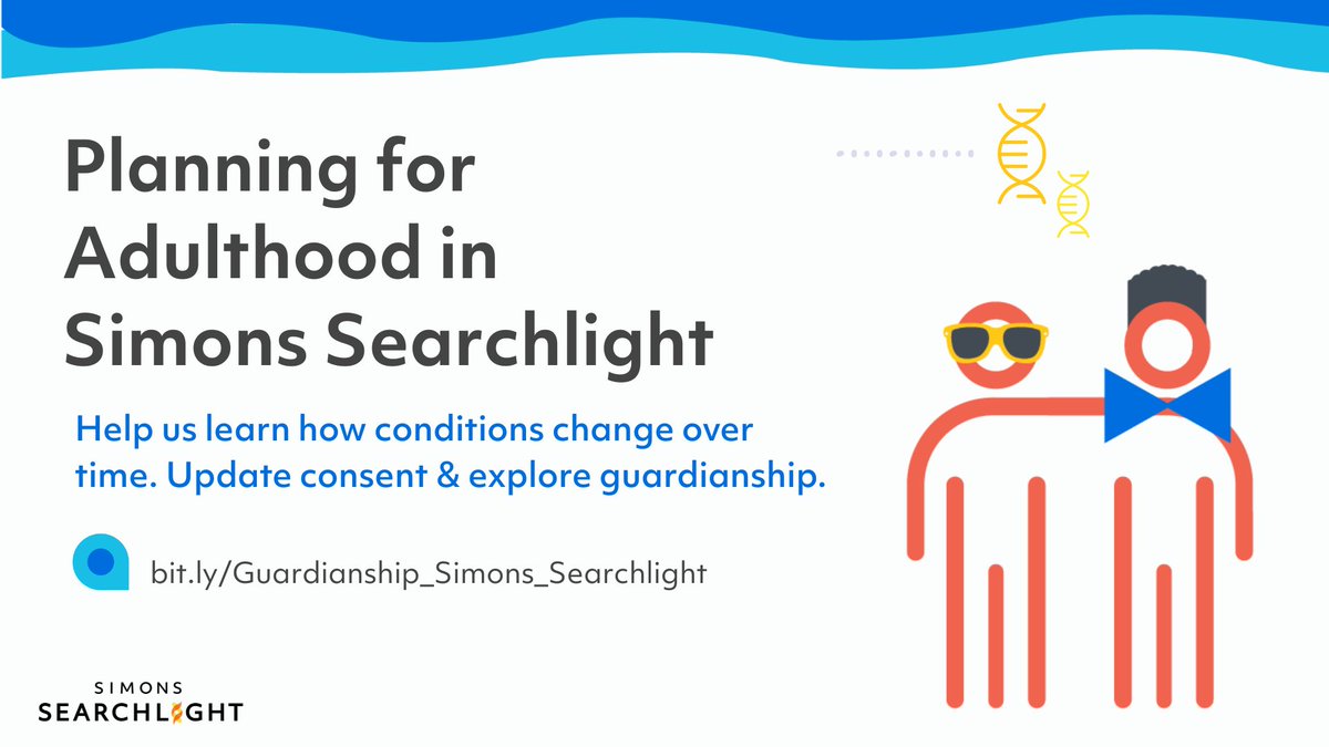 s_searchlight's tweet image. 🧬 💙 Is your child turning 18? To keep their participation in #SimonsSearchlight, new consent is required—whether they’ll consent independently or you’ll continue as their guardian. Learn about guardianship &amp;amp; next steps: bit.ly/Guardianship_S…

#RareDiseaseResearch