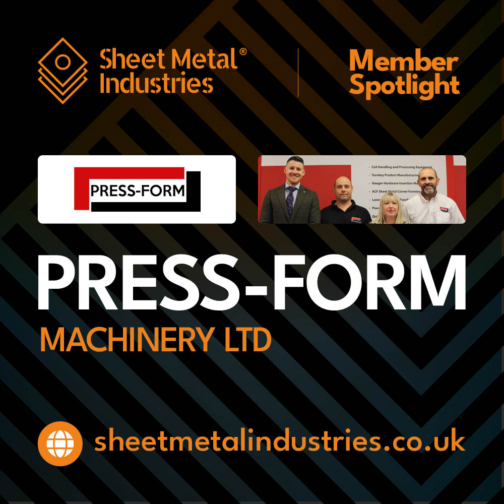 Meet our member: Press Form Machinery Ltd

Press Form Machinery Ltd is a trusted supplier of new and used sheet metal machinery from some of the world’s leading brands. 

Learn more about them and their services here:
ow.ly/J0MZ50WvWTF