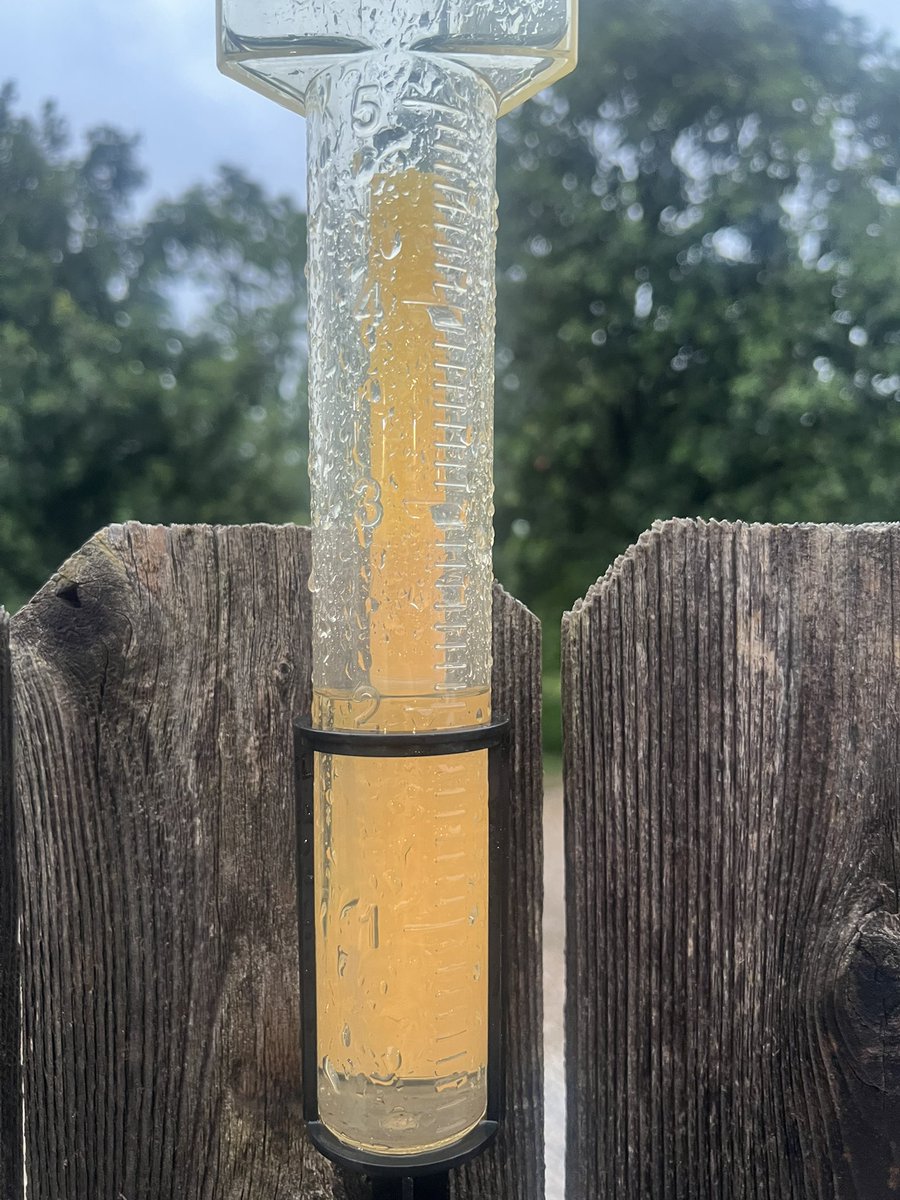 Smidge over 2” of rain this morning.  Will try and finish mowing greens in a few hours and touch up some landscape areas.  Back to hogging rough tomorrow.