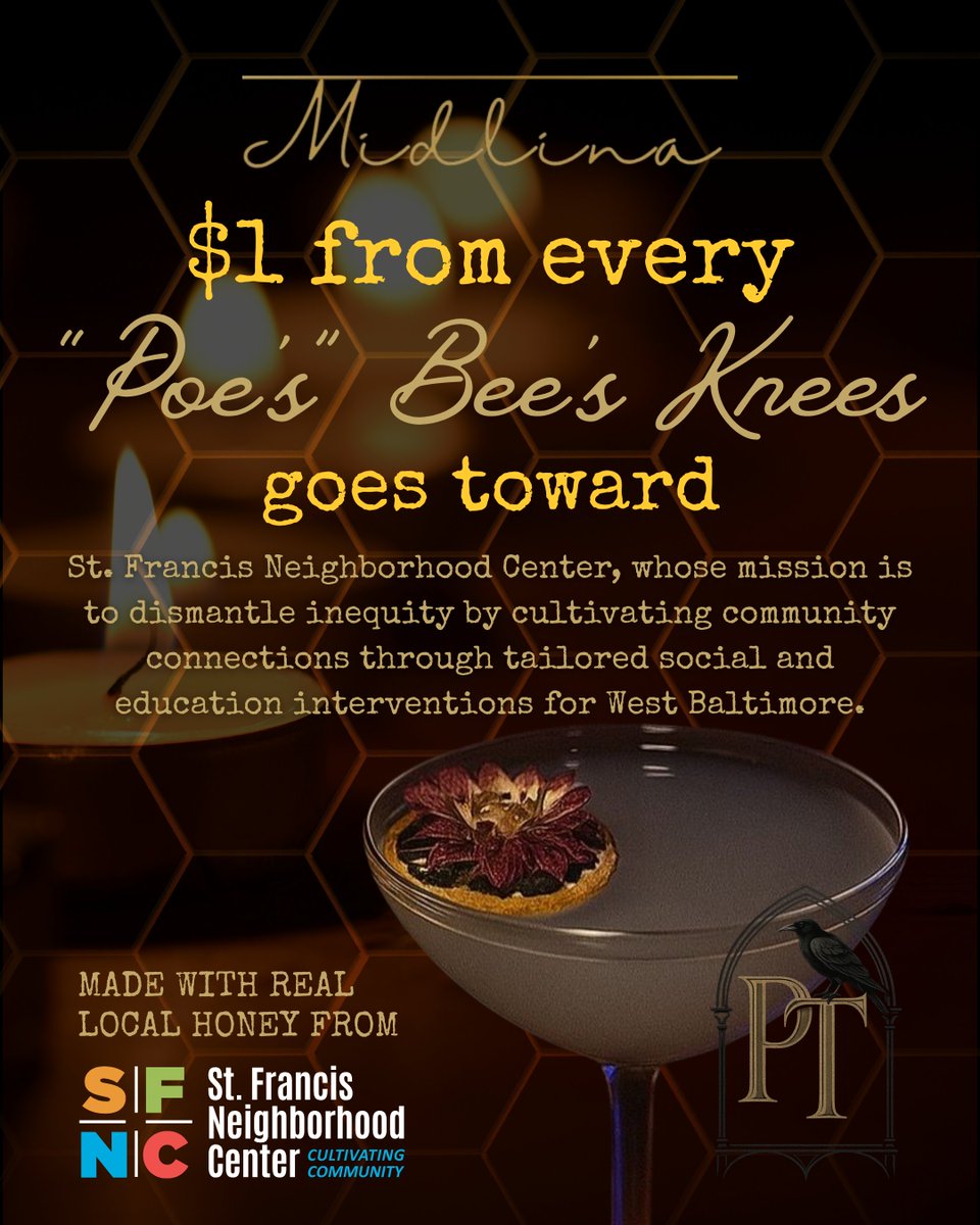 🎟️ Tickets are LIVE for An Evening with Frenchie Davis, an intimate dinner concert experience at Midlina! 🔗 stfranciscenter.org/frenchie

🍸✨ But wait, there's more! For every "Poe's" Bee's Knees sold at Midlina, $1 goes to SFNC to support our education and equity initiatives.