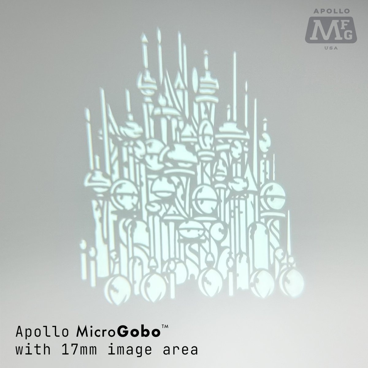 Explore what an Apollo MicroGobo can do for you.

Learn more: loom.ly/1oTFdUY

#apollomfg #gobos #eventlighting #projector #microgobo