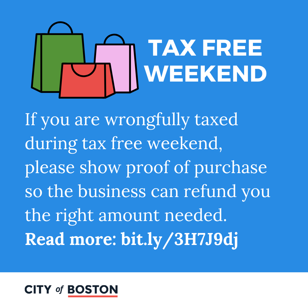 ConsumerBoston's tweet image. Were you taxed during the sales tax holiday even though you weren't supposed to? Do this! #TaxHoliday #SalesTax #ConsumerAffairs #Shopping #Boston