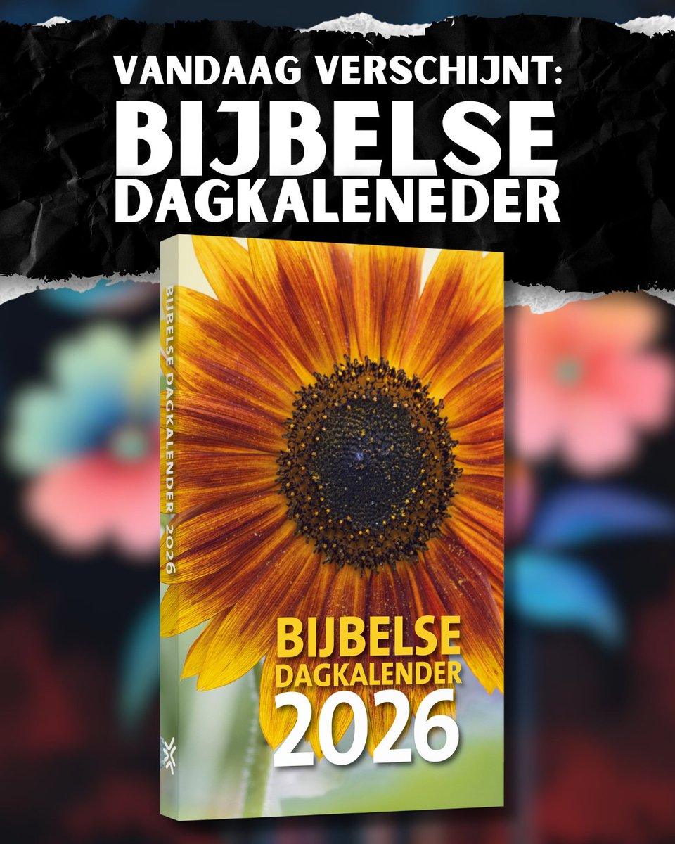 Vandaag verschijnt 'Bijbelse Dagkalender 2026', Achttien protestantse predikanten bieden bemoedigende dagoverdenkingen voor stille tijd of aan tafel.

Bestel 'Bijbelse Dagkalender 2026' hier: boekenwereld.com/getbook/isbn/a…

#geloof #kalender #Bijbel #dagkalender