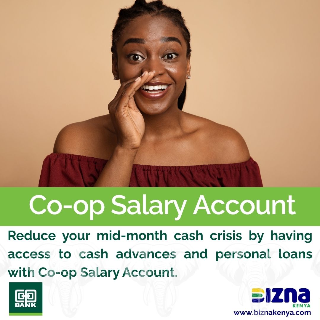Struggling with mid-month cash flow? Co-op Bank’s Salary Account offers a lifeline. Tailored for employees, this transactional account not only simplifies salary processing but also gives you access to instant cash advances and personal loans, helping you manage your finances