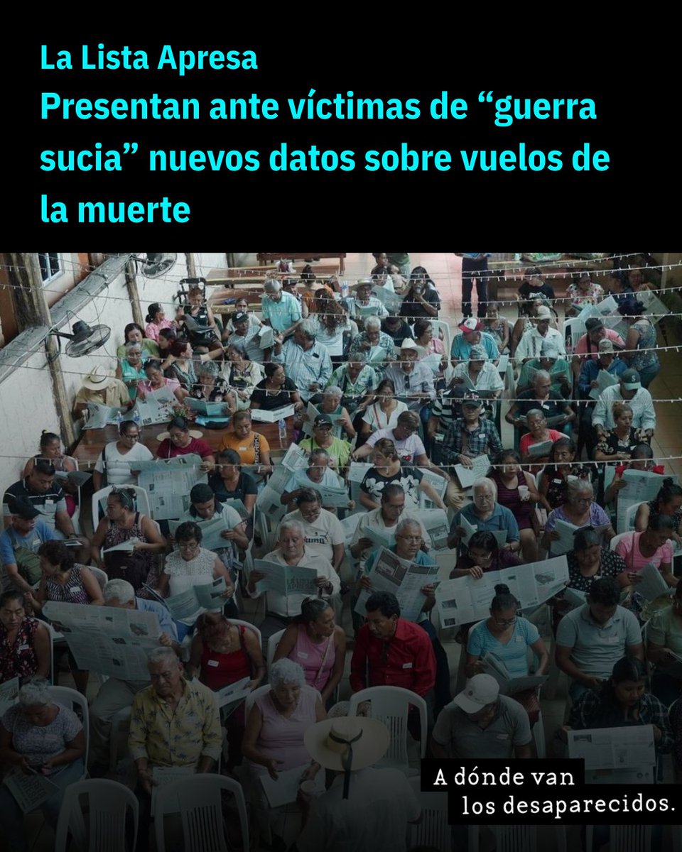 📂Los resultados de una investigación sobre la Lista Apresa, documento que contiene nombres de personas que el Ejército desapareció en los 70s y posiblemente arrojó al mar desde aeronaves, fue presentada ante familiares de posibles víctimas.
Abrimos hilo🧵
adondevanlosdesaparecidos.org/2025/08/06/pre…