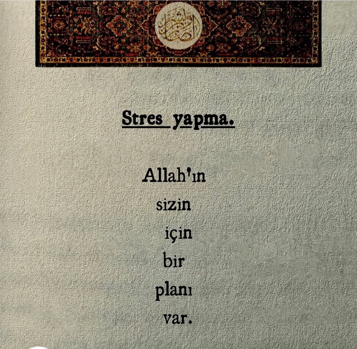 Stres yapma.