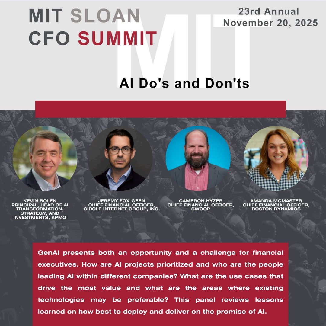 MIT CFO Summit tweet media