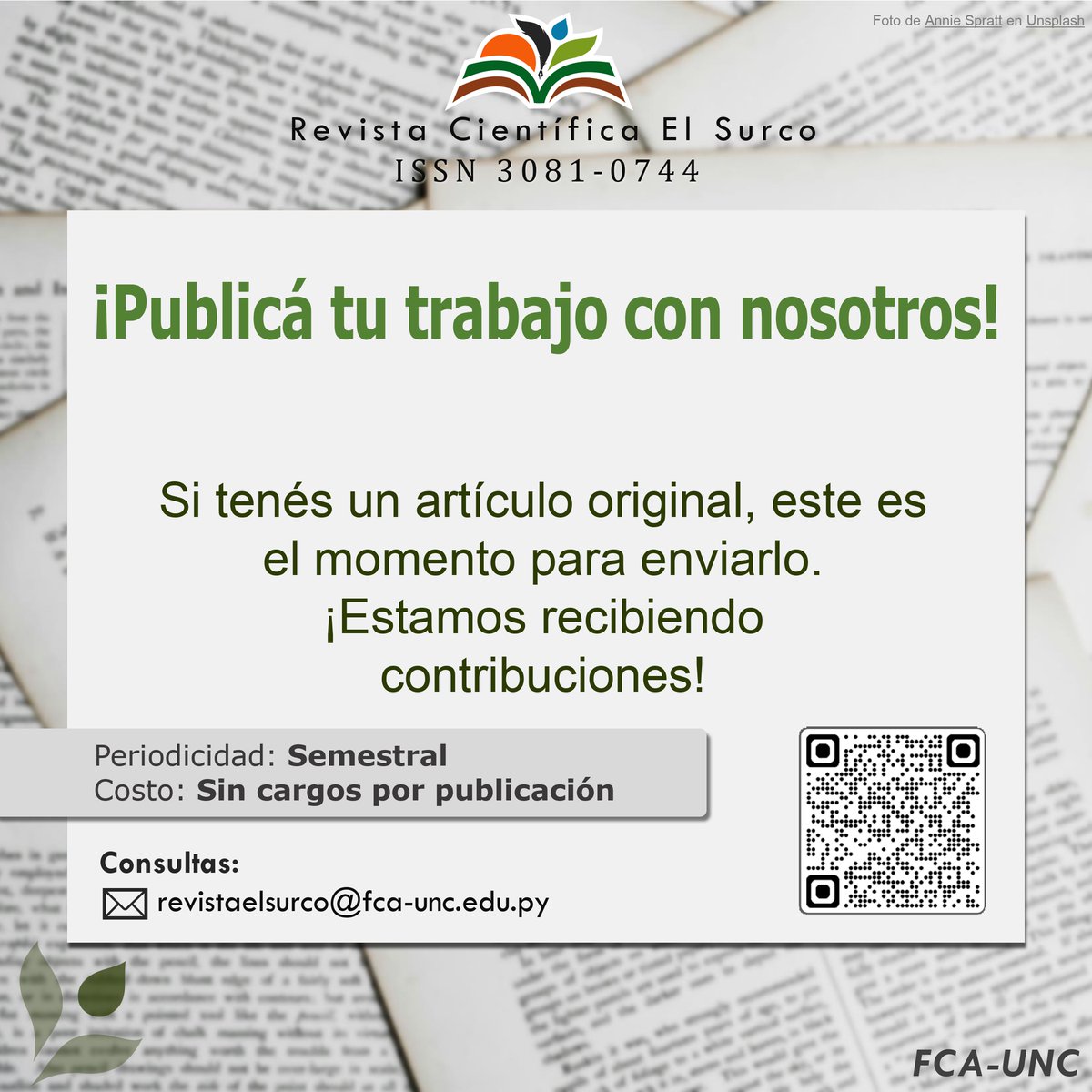 RevCientElSurco's tweet photo. Nuestra revista científica abre convocatoria para los siguientes números. Invitamos a investigadores, docentes y profesionales a postular sus trabajos 🔬📝 https://t.co/lcyNiqdXT5