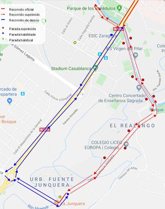 Transporte urbano de Zaragoza (@buszaragoza) on Twitter photo 🦺Nuevo asfaltado que podrá afectar al #busurbano de <a href="/zaragoza_es/">AyuntamientoZaragoza</a>
🚧Fuente de la Junquera entre el nº 76 y la rotonda del Restaurante
📆 7-8 de agosto
🚫🚏 9 paradas suprimidas
✅🚏Vía Ibérica 20
🚌L58
📲+Info: zaragoza.avanzagrupo.com/fuente-de-la-j… 🦺Nuevo asfaltado que podrá afectar al #busurbano de <a href="/zaragoza_es/">AyuntamientoZaragoza</a>
🚧Fuente de la Junquera entre el nº 76 y la rotonda del Restaurante
📆 7-8 de agosto
🚫🚏 9 paradas suprimidas
✅🚏Vía Ibérica 20
🚌L58
📲+Info: zaragoza.avanzagrupo.com/fuente-de-la-j…