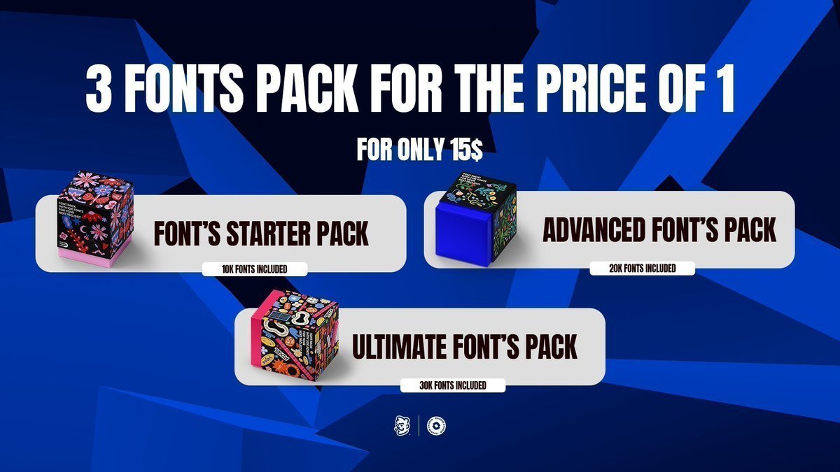 These fonts are included in my font pack! ( 60k Fonts )         

‼️ Best of all, they are all free for commercial use.                      

Click Here To Guarantee ↓ 
baudinstudio.gumroad.com/l/Buy1Get3font…