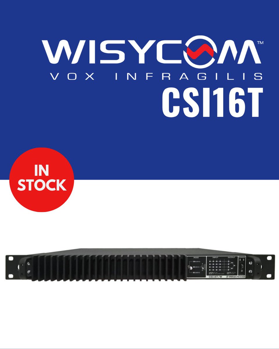 Raycom (@raycomuk) on Twitter photo Powerful, flexible, and trusted by RF professionals – the Wisycom CSI16T is a passive wideband combiner built to deliver smart power management and high performance.
Perfect for complex RF setups where reliability and efficiency are key. Powerful, flexible, and trusted by RF professionals – the Wisycom CSI16T is a passive wideband combiner built to deliver smart power management and high performance.
Perfect for complex RF setups where reliability and efficiency are key.