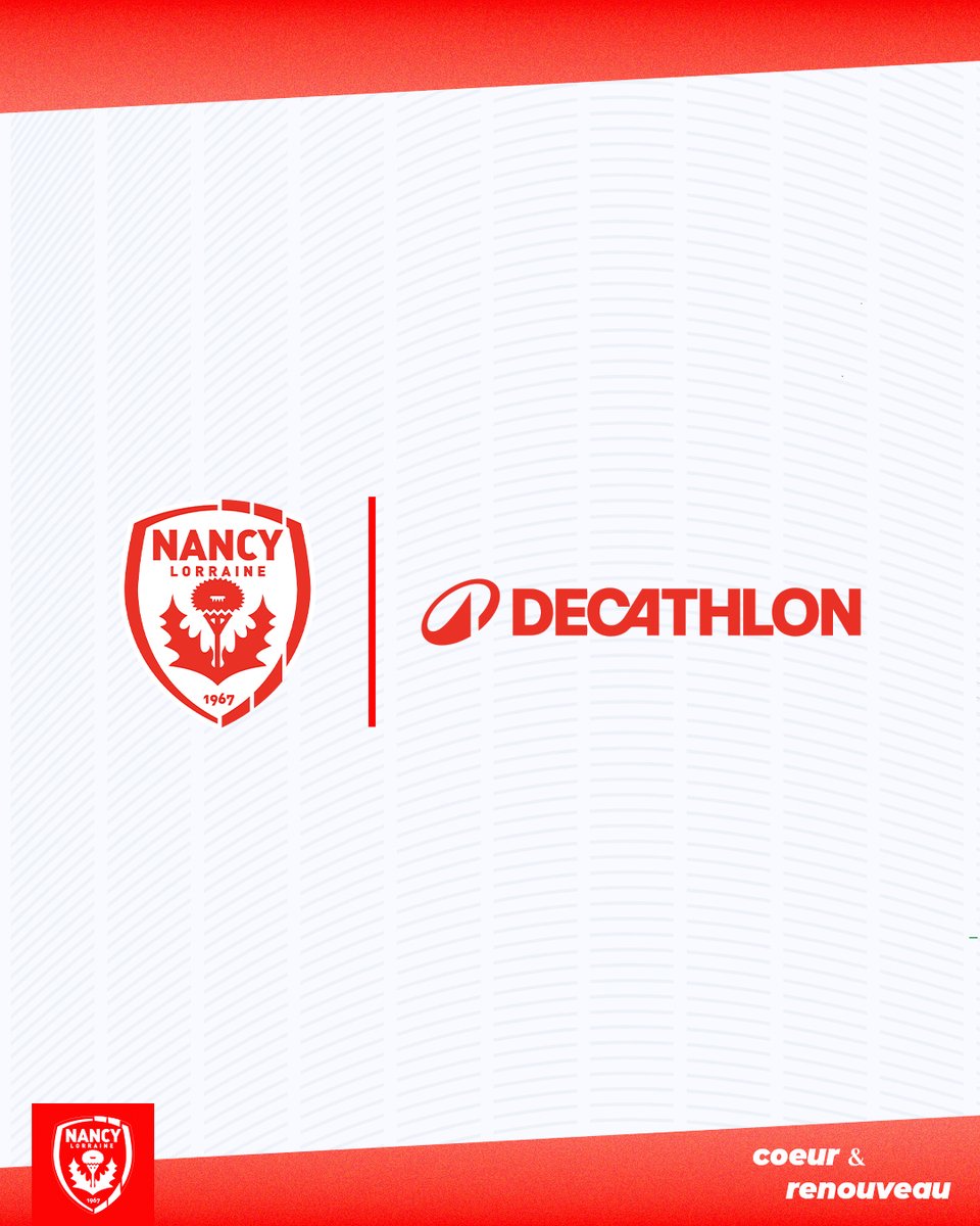 asnlofficiel's tweet image. 3 ans de plus avec Decathlon / Kipsta ! 🔴⚪️

Nous sommes très fiers d’annoncer la prolongation pour 3 saisons de notre partenariat avec Decathlon / Kipsta, équipementier de l’AS Nancy Lorraine.
Au-delà de la performance, c’est une collaboration fondée sur la proximité avec nos…