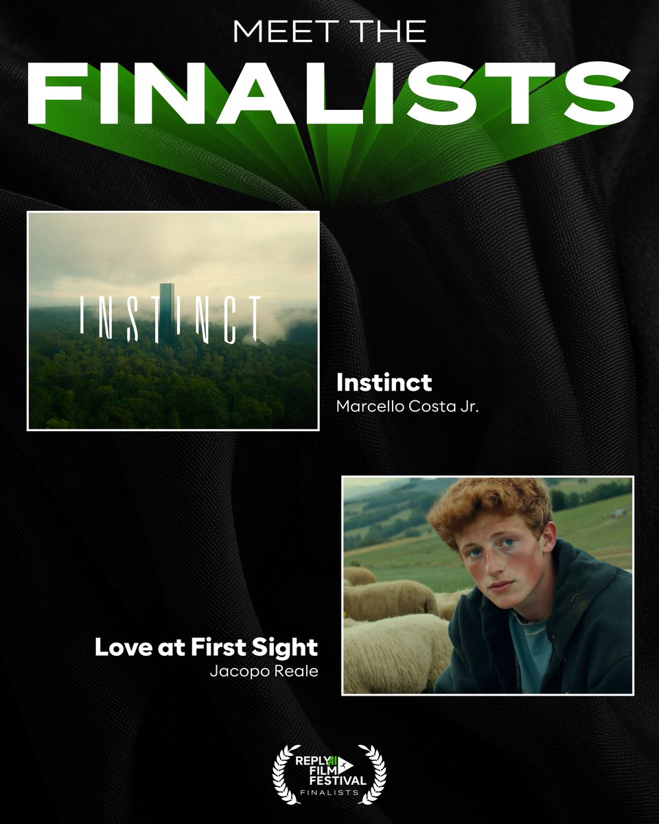 Meet two more standout finalists of the #ReplyAIFilmFestival 2025:

👉 "Instinct", made by Portuguese film-maker Marcello Costa Jr. 🇵🇹

👉 "Love at First Sight", created by young Italian director Jacopo Reale 🇮🇹

Watch the full films at ➡️ aiff.reply.com

#ReplyAIFF