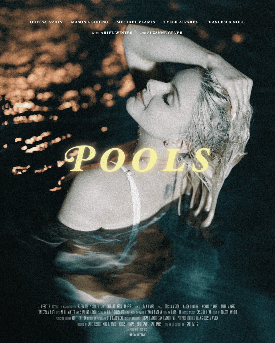 letterboxd's tweet image. Exclusive character posters for Pools starring Odessa A'zion, Ariel Winter, Tyler Alvarez, Francesca Noel, Mason Gooding and Michael Vlamis 🌊 

In theaters August 22 via Utopia's Circle Collective. Find a theater near you at pools.film