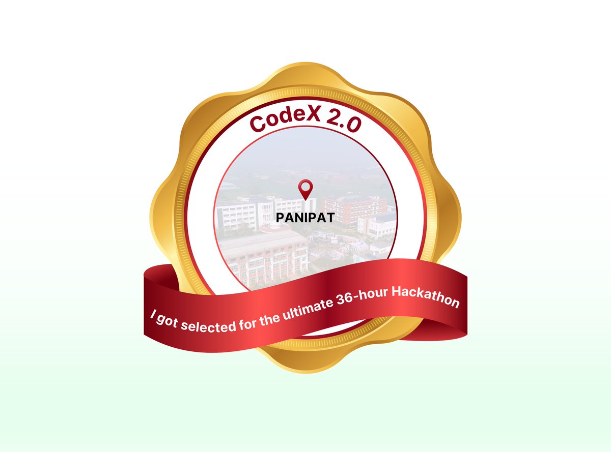 NitinKS92's tweet photo. Hello Connections 🙌🏻 😄
Officially shortlisted for CodeX 2.0 – the ultimate 36-hour hackathon by Hackingly & PIET! 💻⚡
Ready to innovate, collaborate & build real-world impact.
Let’s get it! 🚀
#CodeX2 #Hackathon #Hackingly #TechForGood https://t.co/uMnwV3FDRc