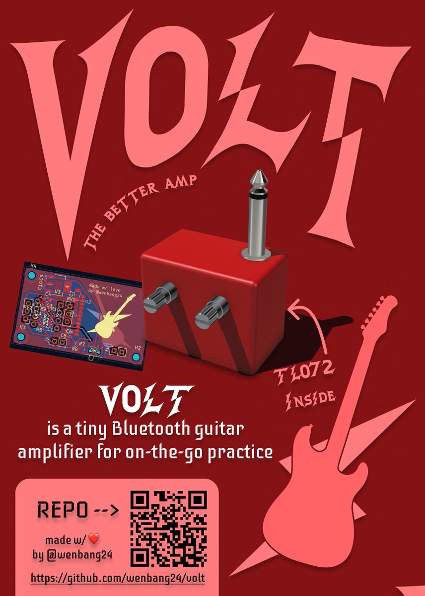 GitHubEducation's tweet image. More amazing Undercity Hackathon projects at @github HQ:

🎧 MEKO – E-Ink DAC audio player by Balázs Marcel (17, Romania)
🎹 stm32pe – MPE MIDI controller by Danny (17, USA)
🎸 Volt – Bluetooth guitar amp by Ben Wang (Australia)
Built by @hackclub high-schoolers.