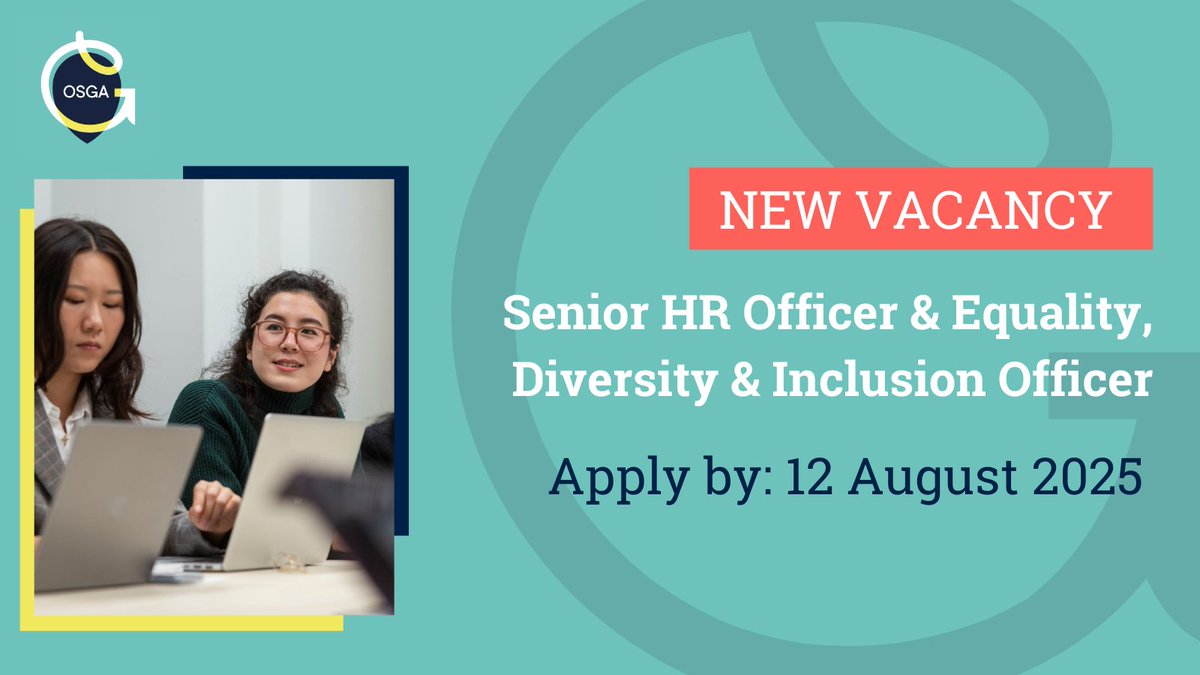 Oxford School of Global & Area Studies (@osgaoxford) on Twitter photo #JobAlert Senior HR Officer & Equality, Diversity & Inclusion Officer <a href="/OSGAOxford/">Oxford School of Global & Area Studies</a>
An exciting opportunity for anyone experienced in managing HR processes looking for a career move into a senior role.
Apply by Tue 12 August, 12 noon: area-studies.ox.ac.uk/vacancies
#HR #EDI #JobAlert Senior HR Officer & Equality, Diversity & Inclusion Officer <a href="/OSGAOxford/">Oxford School of Global & Area Studies</a>
An exciting opportunity for anyone experienced in managing HR processes looking for a career move into a senior role.
Apply by Tue 12 August, 12 noon: area-studies.ox.ac.uk/vacancies
#HR #EDI