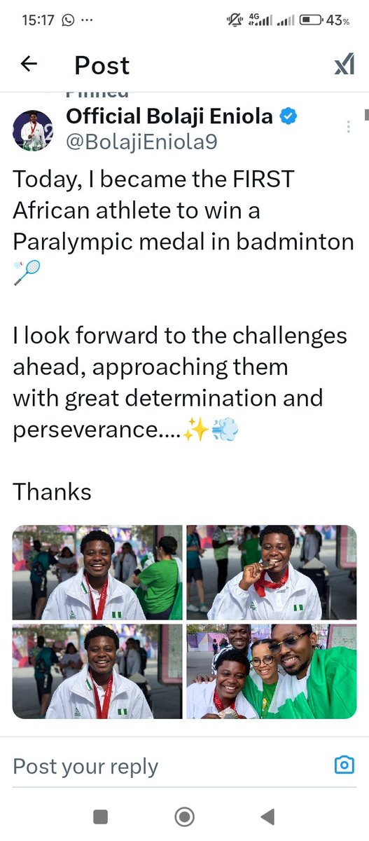 COMRADE A. A. OLOJA (@olojaahmed) on Twitter photo Dear President, you haven't congratulated the World Paralympic Winner <a href="/BolajiEniola9/">Official Bolaji Eniola</a> <a href="/officialABAT/">Bola Ahmed Tinubu</a> <a href="/SenRemiTinubu/">Sen Oluremi Tinubu, CON</a> Dear President, you haven't congratulated the World Paralympic Winner <a href="/BolajiEniola9/">Official Bolaji Eniola</a> <a href="/officialABAT/">Bola Ahmed Tinubu</a> <a href="/SenRemiTinubu/">Sen Oluremi Tinubu, CON</a>