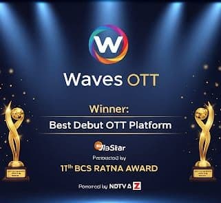🏆 A Proud Achievement for Team Prasar Bharati!
Waves OTT, the digital platform of Prasar Bharati, has been awarded Best Debut OTT Platform at the 11th BCS Ratna Awards! 🌟

Presented by @ViaStar and powered by <a href="/ndtv/">NDTV</a> &amp; <a href="/ZeeNews/">Zee News</a>.
This recognition is a testament to the hard work,