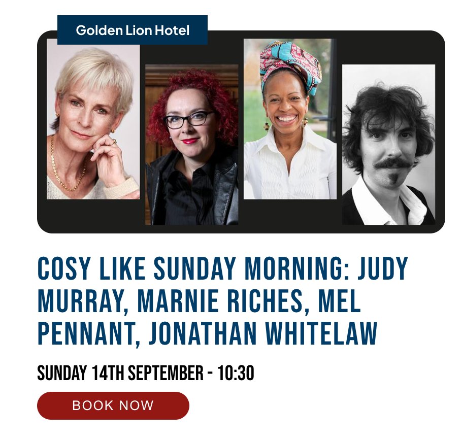 You can also see me at <a href="/BloodyScotland/">Bloody Scotland</a> on Sunday morning, where I'll be talking all things cosy crime with <a href="/JudyMurray/">judy murray</a>, <a href="/MelPennant/">Mel Pennant</a> and <a href="/JDWhitelaw13/">Jonathan Whitelaw</a>. Book now! bloodyscotland.com/event/cosy-lik…