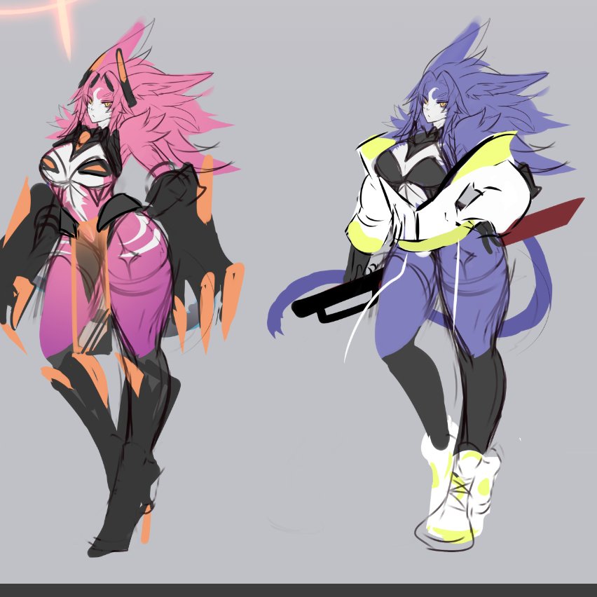 レクイエムのメイン服は決められてないけど、体毛が多いから露出高めのラフな服が合ってそう 