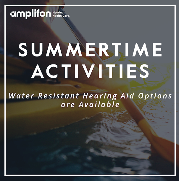 🌞Our water resistant hearing aid options are designed to keep you connected during every summer adventure. Enjoy peace of mind—no need to worry about splashes or sweat. Let us know how you plan to make the most of the season! #HearingCare #SummerReady