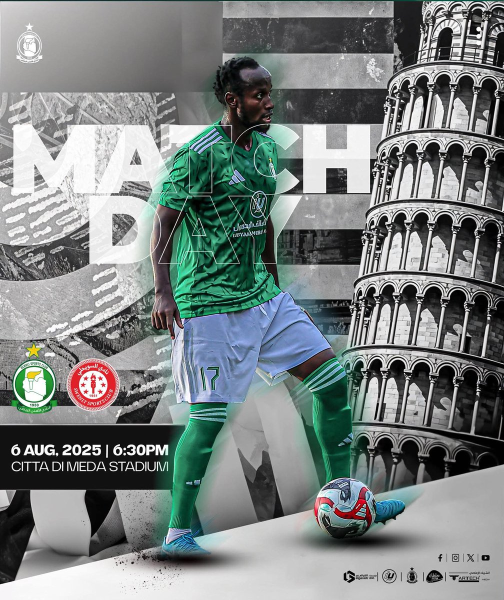 يـوم المبـاراة 🇳🇬🙌

الأهلـي 🆚 السويحلي 
ملعب سيتا دي ميدا 🏟️
6:30 مساءً ⏰

#WeAreAlahliSC | #الأهلي_زعيم_الأندية_الليبية | #ليبيانا_ديما_معانا | #سلطان_للصناعات_الغذائية | #ARRTECH_Media | #مؤسسة_القراضي