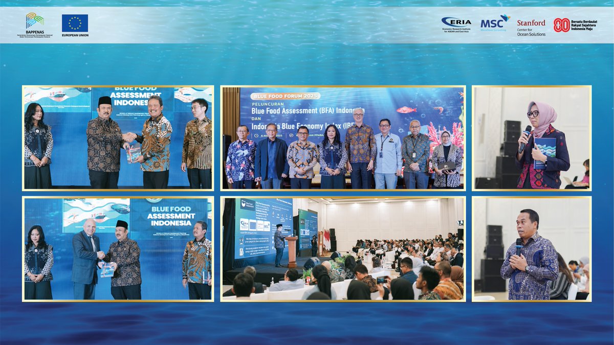 📢 The European Union supports the launch of the Blue Food Assessment and the Indonesia Blue Economy Index 2025 led by Bappenas and the Ministry of Maritime Affairs and Fisheries.

This marks a key step towards inclusive and sustainable blue economy development in Indonesia.