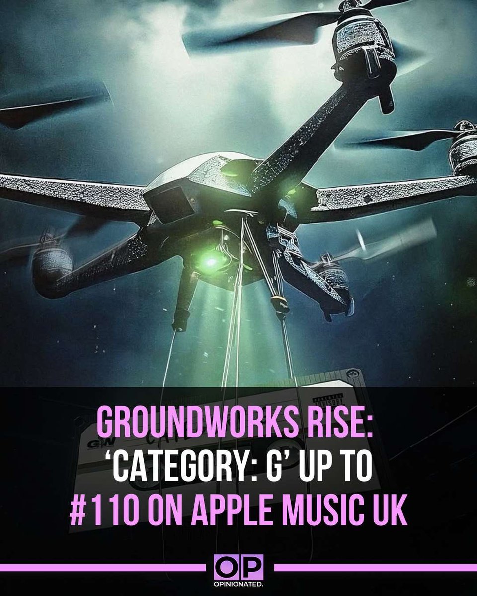 The new ‘Category: G’ mixtape by Groundworks is climbing — up 12 spots today to #110 on the Apple Music UK Chart 📈

The project pays homage to incarcerated artists, featuring voices like KayMuni, Flights, Mover, Steve Drive, Billy Billions, Kay-O, Hitman, Megatron, 17Summers,