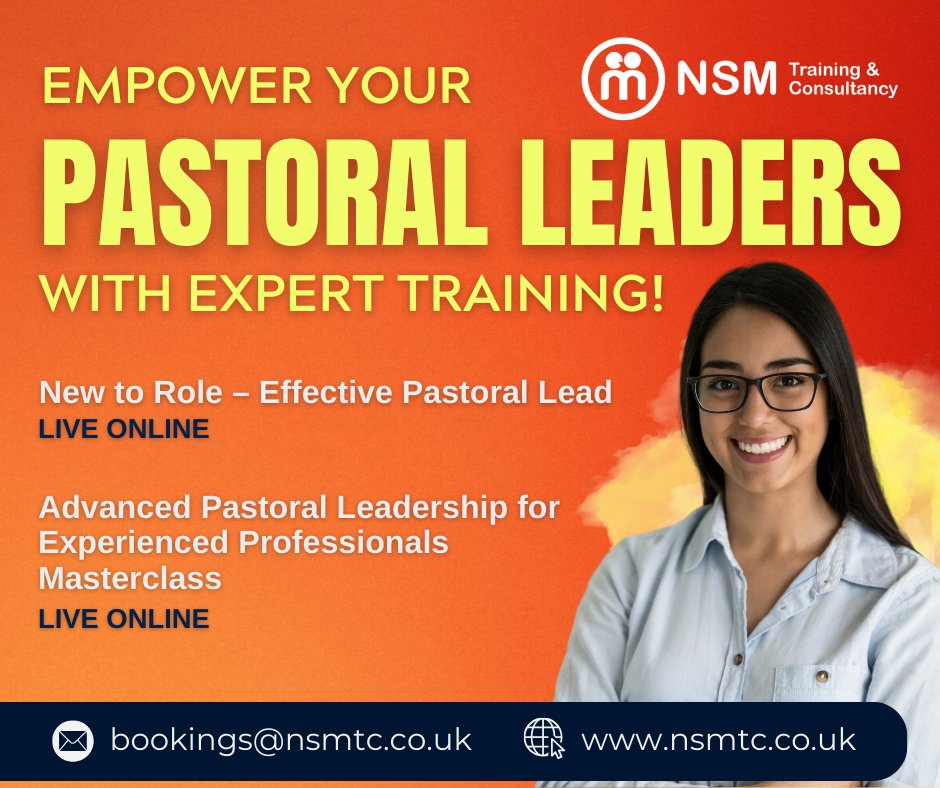 NSM Training & Consultancy (@nsmtc) on Twitter photo Our pastoral support courses aim to equip individuals with skills and knowledge to provide emotional, spiritual, and practical care to others.
🖱Find out more by visiting our website
nsmtc.co.uk
Or get in touch
✉bookings@nsmtc.co.uk
☎01766549725 Our pastoral support courses aim to equip individuals with skills and knowledge to provide emotional, spiritual, and practical care to others.
🖱Find out more by visiting our website
nsmtc.co.uk
Or get in touch
✉bookings@nsmtc.co.uk
☎01766549725