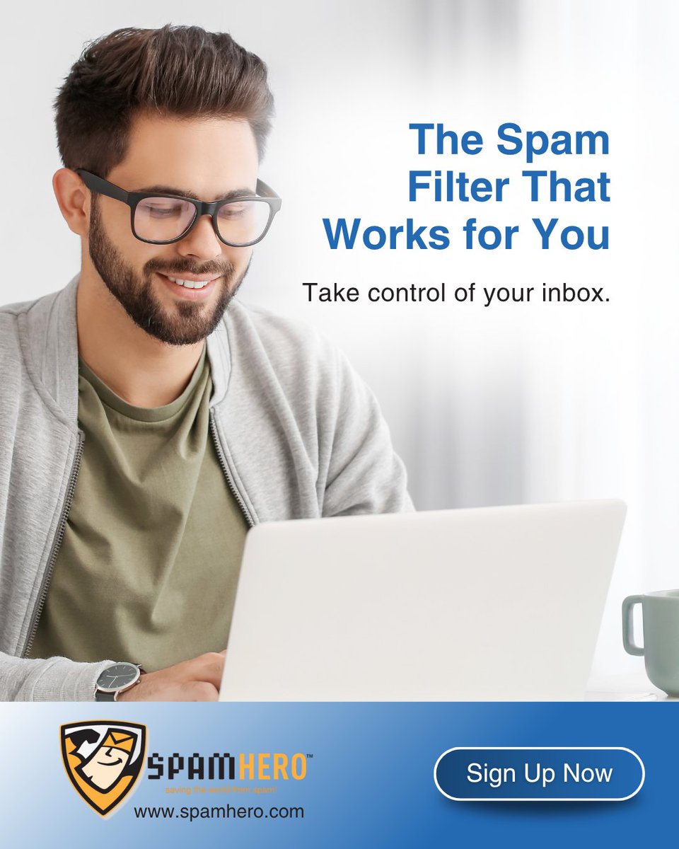SpamHero's tweet image. SpamHero runs in the background so you don’t have to lift a finger.

No installs. No hassle.

Just powerful cloud-based protection that works.

💻 Try it today: spamhero.com

#spamhero #spamfiltering #emailsecurity #cybersecurity #malware