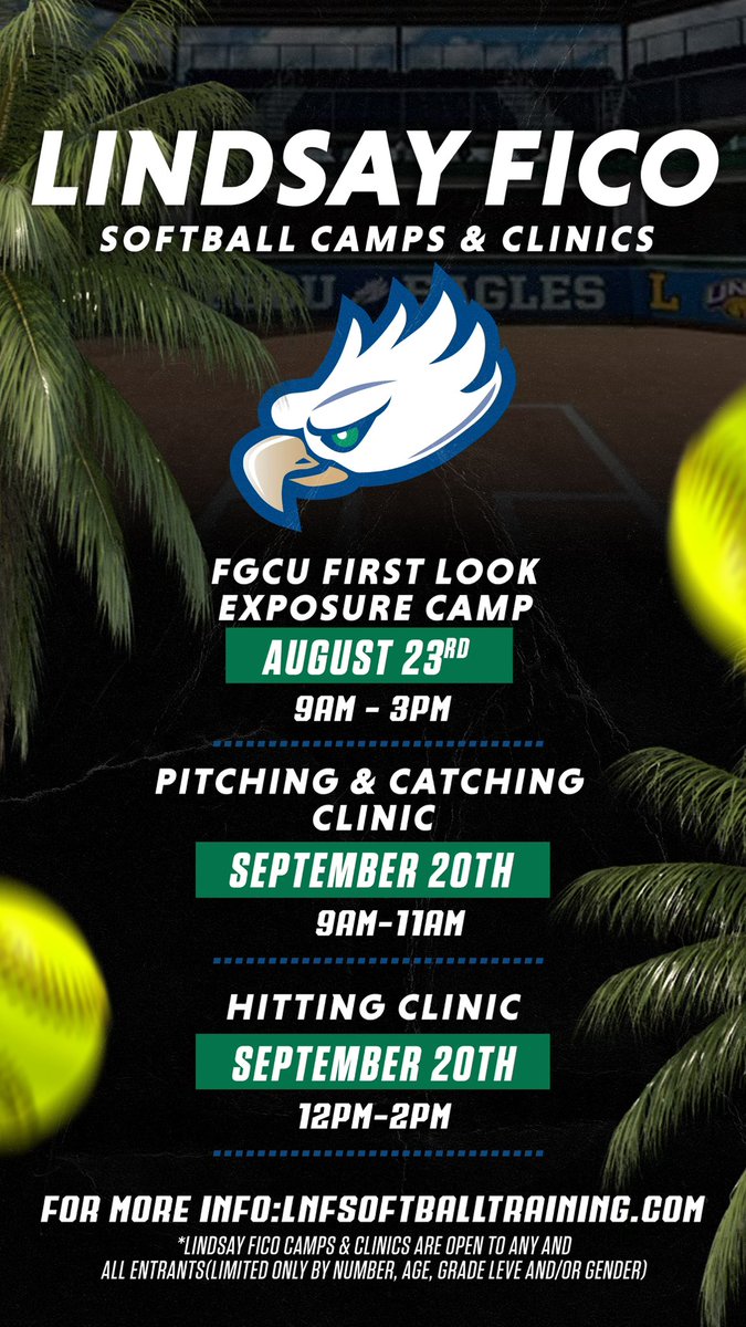 Come camp with us! <a href="/LindsayFico/">Lindsay Fico</a> <a href="/courtneygettins/">courtneygettins</a> 
lnfsoftballtraining.com