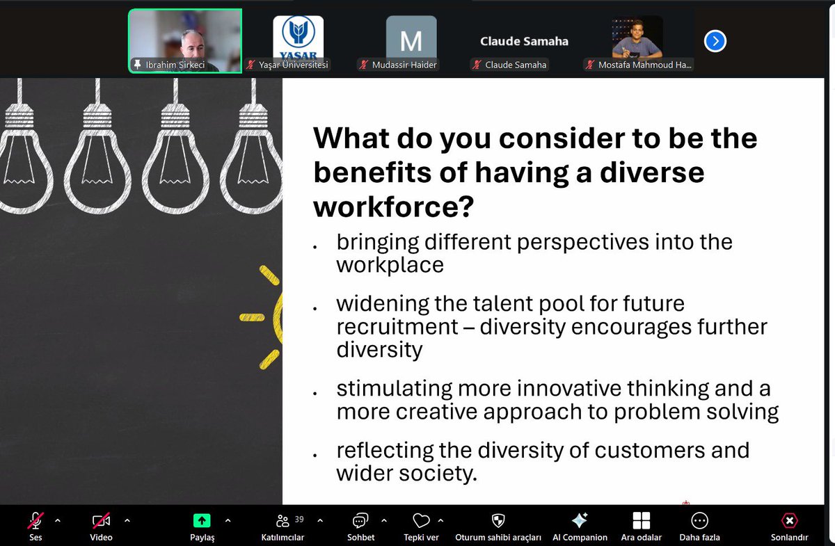 💼🌎On Day 3 of the #InternationalAcademyOnDiversity, Prof. Dr. İbrahim Sirkeci delivered a thought-provoking session on Diversity in Business. He offered critical reflections on inclusion and equity in professional settings. We sincerely thank Prof. Sirkeci for his contribution!
