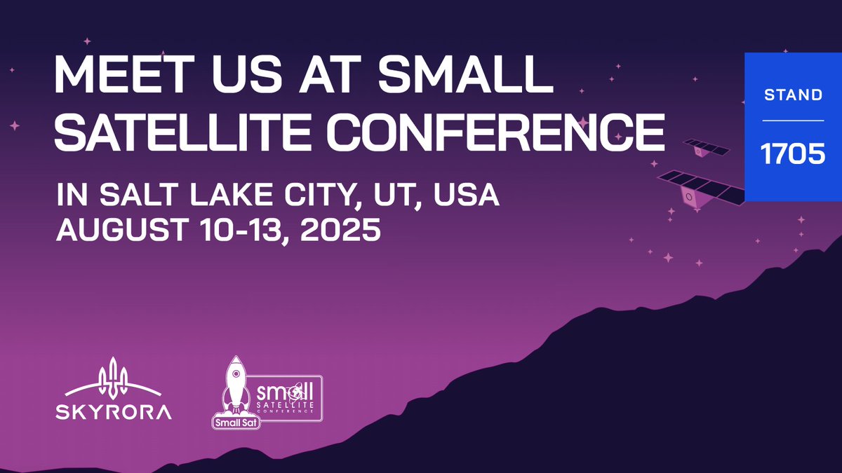 Skyrora (@skyrora_ltd) on Twitter photo 🚀 Skyrora is headed to Salt Lake City for #SmallSat2025!
🤝 Meet our Head of BD, Derek Harris, at the event — let’s talk space and collaboration.
📍Catch us at #SmallSat! DM to connect.
#Skyrora #NewSpace #SmallSatConference #Aerospace #InOrbitServicing 🚀 Skyrora is headed to Salt Lake City for #SmallSat2025!
🤝 Meet our Head of BD, Derek Harris, at the event — let’s talk space and collaboration.
📍Catch us at #SmallSat! DM to connect.
#Skyrora #NewSpace #SmallSatConference #Aerospace #InOrbitServicing