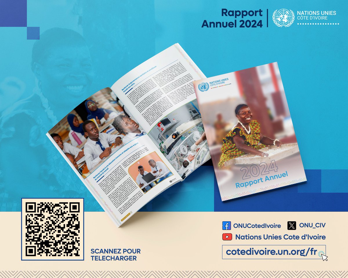 ONU_CIV's tweet image. 🎯 Une année d’engagement au service des Objectifs de développement durable !

🆕 Notre #RapportAnnuel2024 est disponible.

📊 Initiatives clés, résultats concrets, impact pour les populations.

🇨🇮  Pour une #CIV durable, équitable &amp;amp; résiliente !

👉 urlz.fr/uHWH