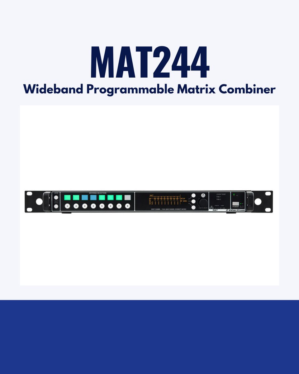 Raycom (@raycomuk) on Twitter photo Whether you're routing RF across zones, remotely controlling antennas, or fine-tuning attenuation, the MAT244 is your go-to RF combiner.
With remote access via Ethernet and intuitive PC software, you can monitor, adjust, and optimise everything without leaving your desk. Whether you're routing RF across zones, remotely controlling antennas, or fine-tuning attenuation, the MAT244 is your go-to RF combiner.
With remote access via Ethernet and intuitive PC software, you can monitor, adjust, and optimise everything without leaving your desk.