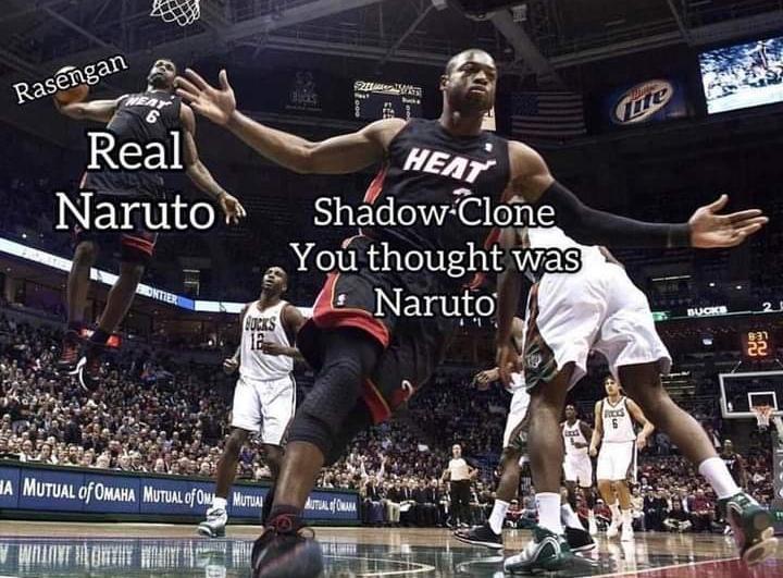 Naruto's battle IQ throughout half the series