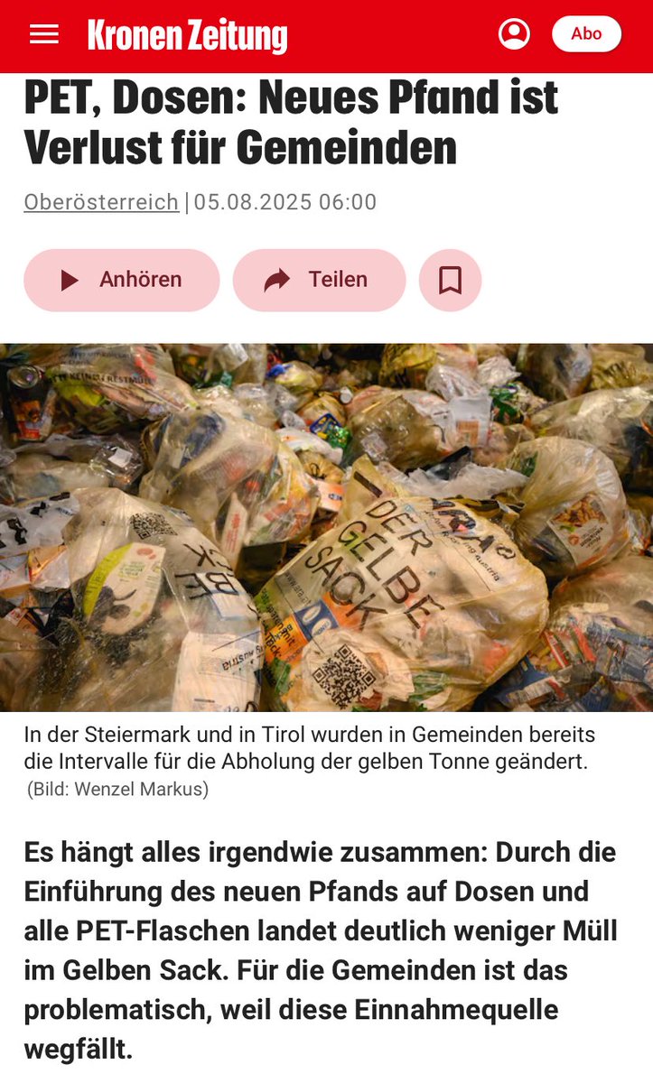 GMRaidl's tweet image. Die Grünen haben mutwillig ein funktionierendes System zerstört.

Weil im „globalen Süden“ jeder Dreck im nächsten Fluss landet, führen wir ein teures, umständliches und unnötiges Pfandsystem ein und glauben, damit die Welt zu retten.