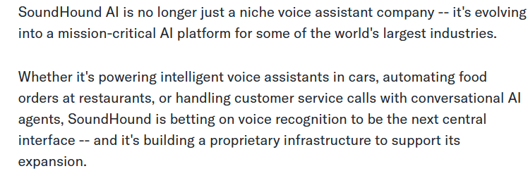 TadDickson333's tweet image. Highly unlikely. They have had previous offers and know that what they have is worth billions in licensing. They own the patents worth 10 billion. 6 different platforms and subscriptions for income.  $SOUN @SOU