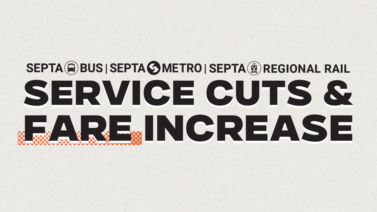 SEPTAPHILLY's tweet image. New state transit funding must be secured by August 14 in order for #SEPTA to avoid implementation of a 20% service cut—beginning August 24—to close a recurring budget deficit.

The implementation deadline is needed to complete a series of critical pre-schedule change tasks…