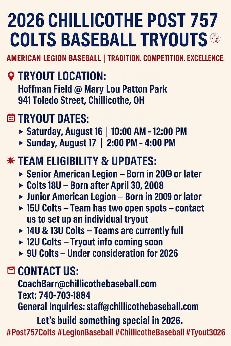 Post 757 Baseball (@chillicothebase) on Twitter photo 