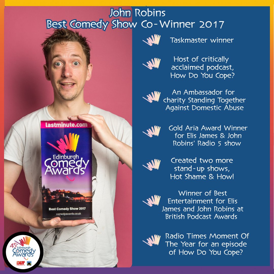 Edinburgh Comedy Awards (@comedyawards) on Twitter photo From Edinburgh Comedy Award winner to Taskmaster Champion, John Robins has been unstoppable since his win in 2017 🎤
Stayed tuned to our socials for more brilliant alumni stories over the coming weeks...
#EdinburghComedyAwards From Edinburgh Comedy Award winner to Taskmaster Champion, John Robins has been unstoppable since his win in 2017 🎤
Stayed tuned to our socials for more brilliant alumni stories over the coming weeks...
#EdinburghComedyAwards