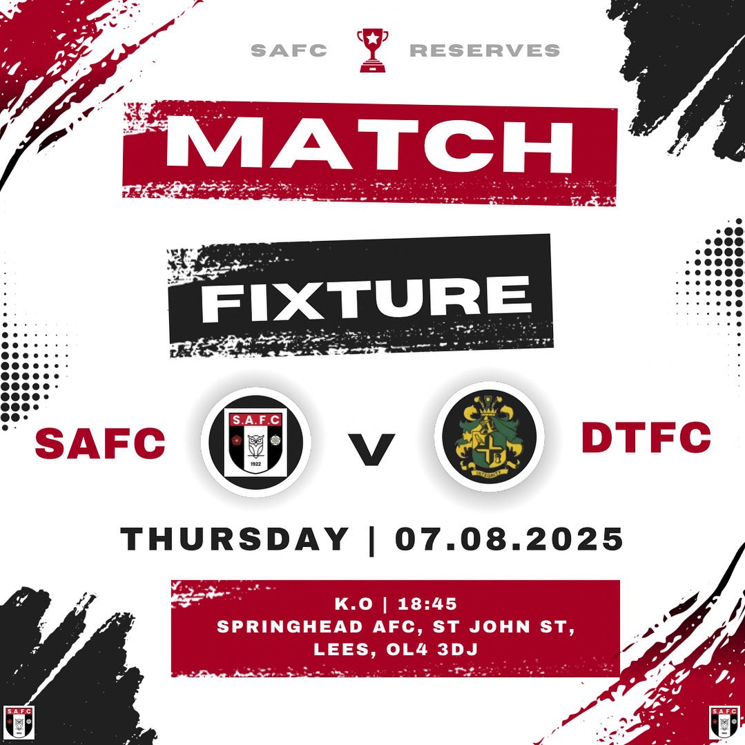 ‼️ NEXT UP ‼️

Our reserves take on Dukinfield Town reserves tomorrow
KO 18:45 at HOME 

Come down and support the boys! 

#UpTheHead 
🇾🇪🔴⚫️