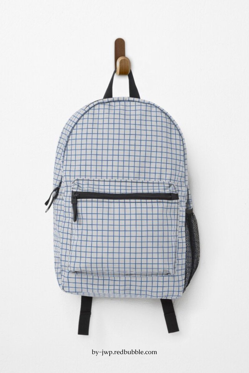 Carry your stuff, express yourself, and keep your hands free with a light blue <a href="/redbubble/">Redbubble</a> backpack with grid graphic pattern by ARTbyJWP
redbubble.com/i/backpack/Blu…

#backpacks #schoolbags #redbubble #shopnow #bags