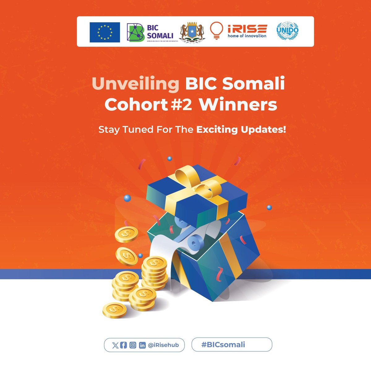 📢 𝗘𝘅𝗰𝗶𝘁𝗶𝗻𝗴 𝗻𝗲𝘄𝘀 𝗰𝗼𝗺𝗶𝗻𝗴 𝘀𝗼𝗼𝗻! 🚀

We’re about to reveal the top 12 winners of BIC Somalia Cohort #2 🎉

#BICSOMALIA