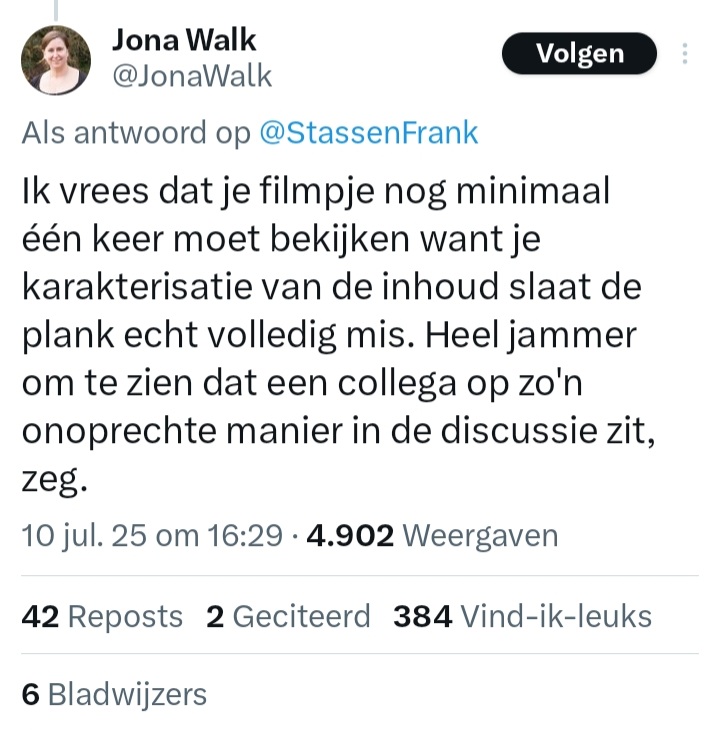 Klaas van Dijk (@klaasvandijk5) on Twitter photo Vandaag bij de IGJ een nieuwe klacht ingediend tegen <a href="/radboudumc/">Radboudumc</a> arts Jona Walk. Deze nieuwe klacht gaat over haar bijdrage aan deze uitzending van <a href="/De_NieuweWereld/">De Nieuwe Wereld</a>. Graag wijd verspreiden. Zie verder
threadreaderapp.com/thread/1943289…. x.com/KlaasvanDijk5/… Vandaag bij de IGJ een nieuwe klacht ingediend tegen <a href="/radboudumc/">Radboudumc</a> arts Jona Walk. Deze nieuwe klacht gaat over haar bijdrage aan deze uitzending van <a href="/De_NieuweWereld/">De Nieuwe Wereld</a>. Graag wijd verspreiden. Zie verder
threadreaderapp.com/thread/1943289…. x.com/KlaasvanDijk5/…