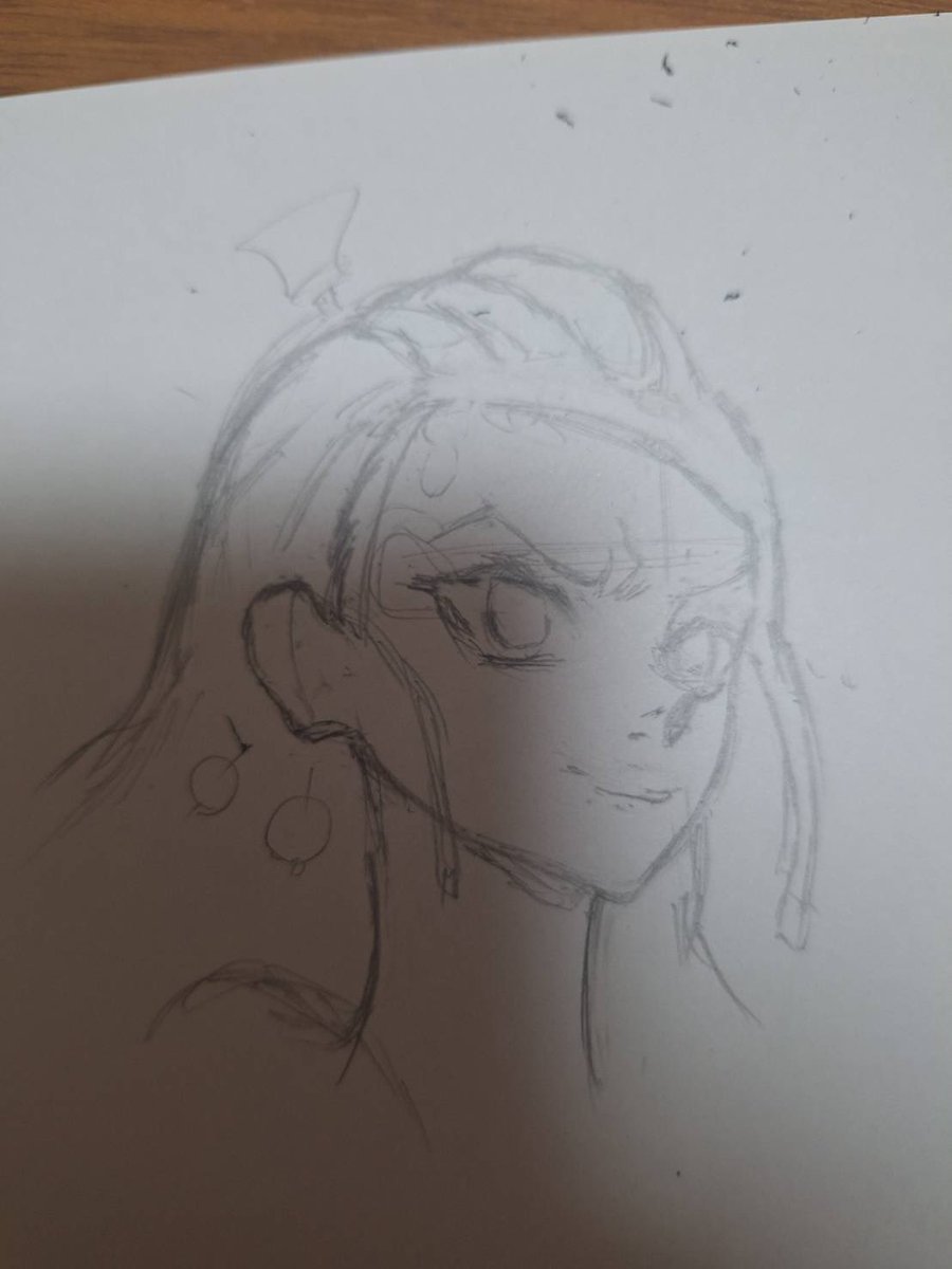 寝る前に書いてる途中だけど絵の練習エッホエッホ最近流行りの鬼滅書いてみた👀✨️宇髄天元！

派手派手だ