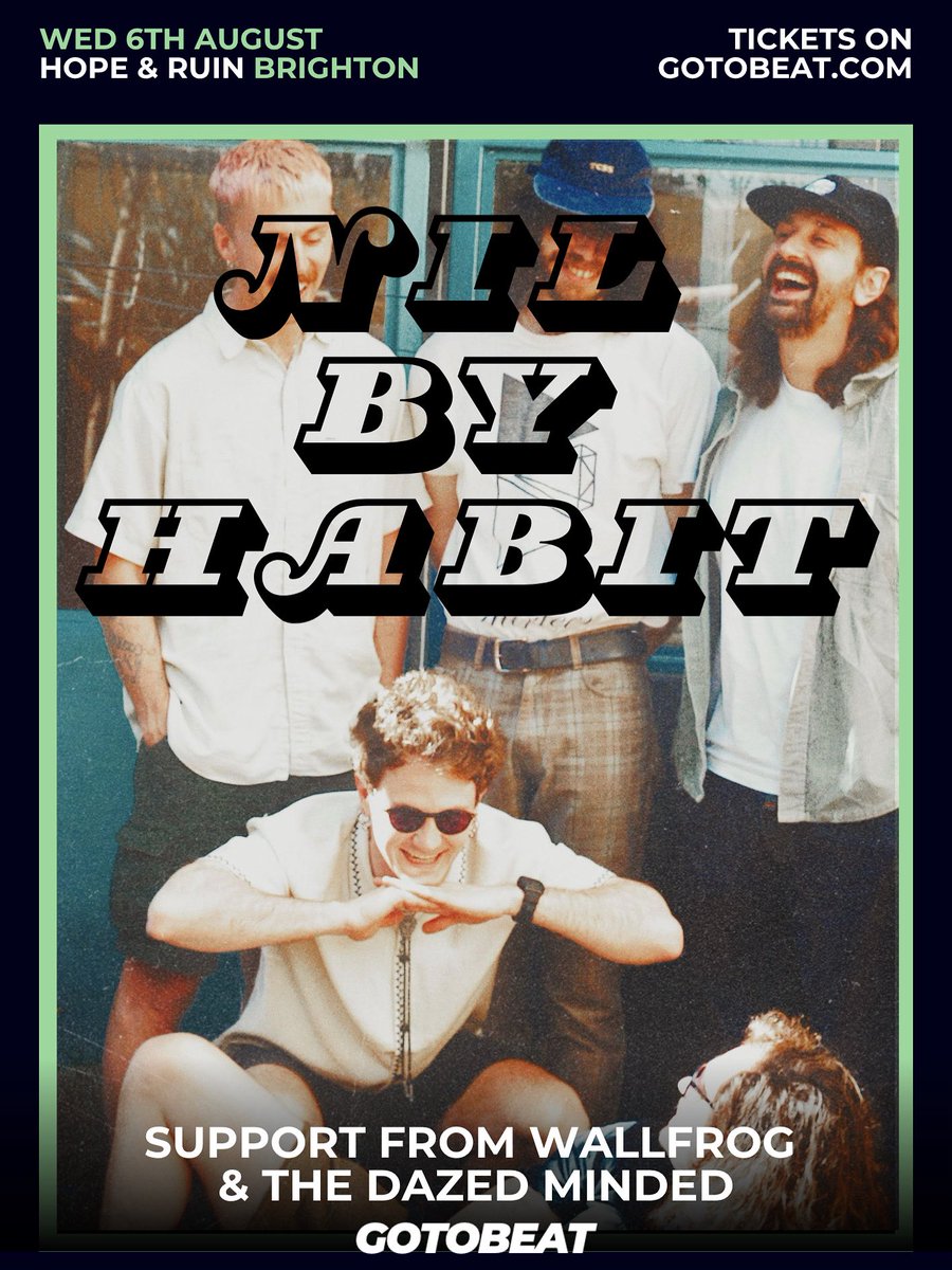 <a href="/thehopeandruin/">The Hope & Ruin</a> tonight folks

Were on at 9:45 

NIL x

#nilbyhabit #brightonbands #brightonband #band #gig #brightonmusic #music